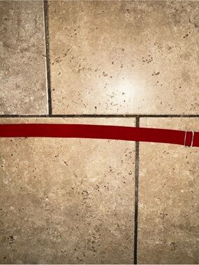 Red youth baseball belt